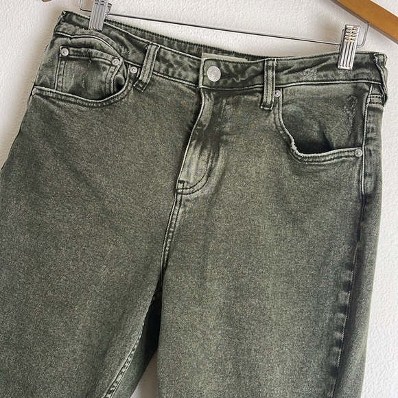 Cleo + Wolf high rise ankle straight jeans Olive green 30” x 27” - Picture 3 of 9